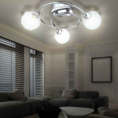 LED Licht Decken Strahler Kugel Wohnzimmer Leuchte Metall Lampe DxH 330x140 mm 