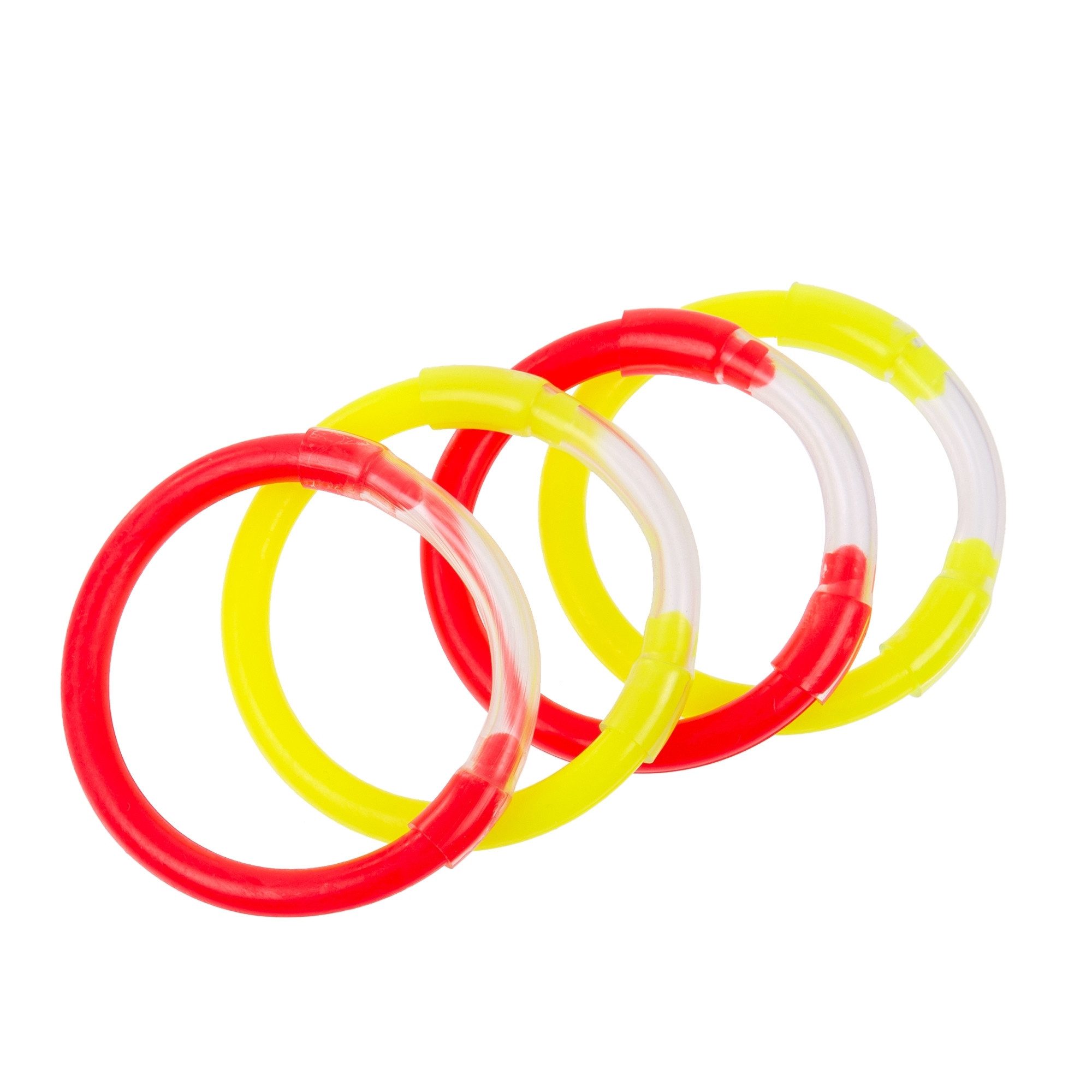Zite Bissanzeiger Ring rot/gelb Set 5 cm zum Einhängen für Nachtangeln UV-beständig universal, (4-St)