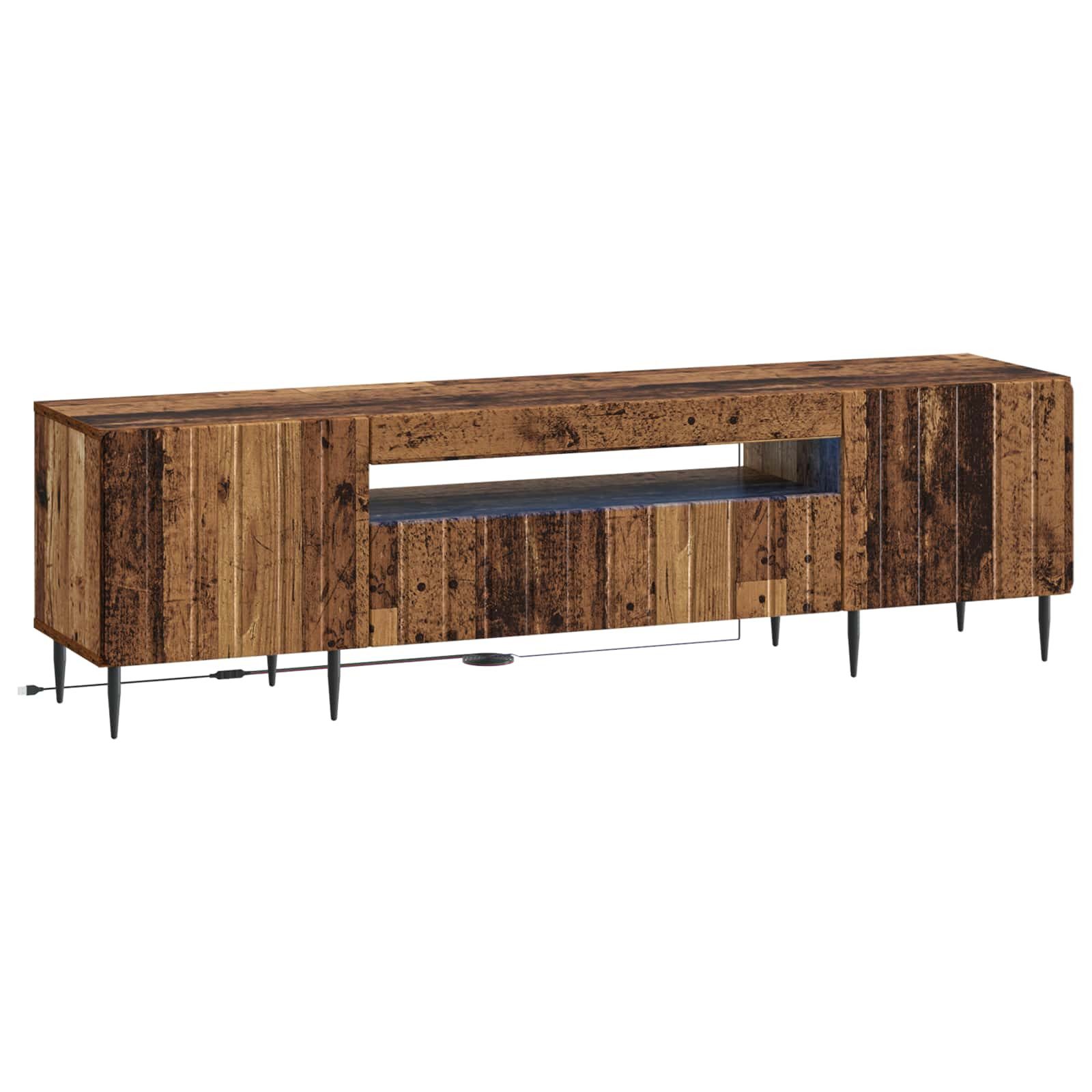 vidaXL TV-Schrank LED-TV-Schrank Altholz Holzwerkstoff