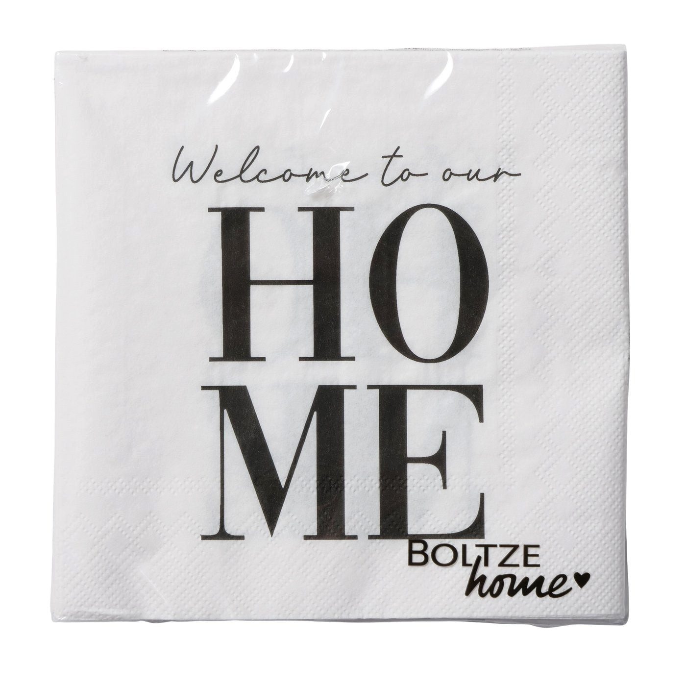 BOLTZE Papierserviette Servietten 16,5x16,5 cm "Welcome to our home" von Boltze - Zuhause Hom