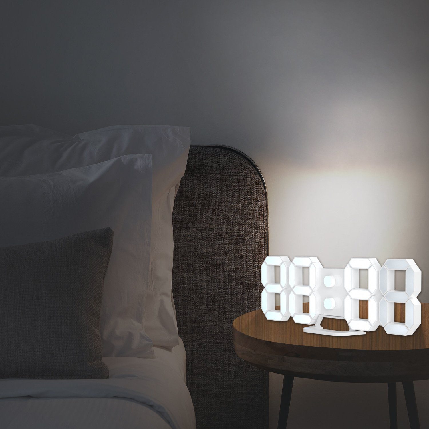 Wecker Wanduhr LED (dekorative Wanduhr Digital Uhr) Jormftte