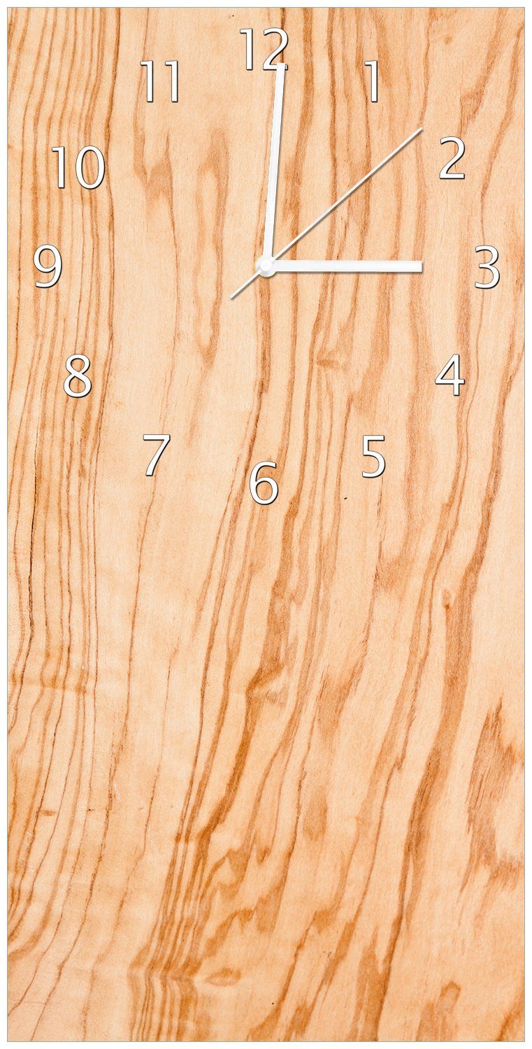 Wallario Wanduhr Holzmuster - Oberfläche mit Holzmaserung VI (Uhr aus Acryl)