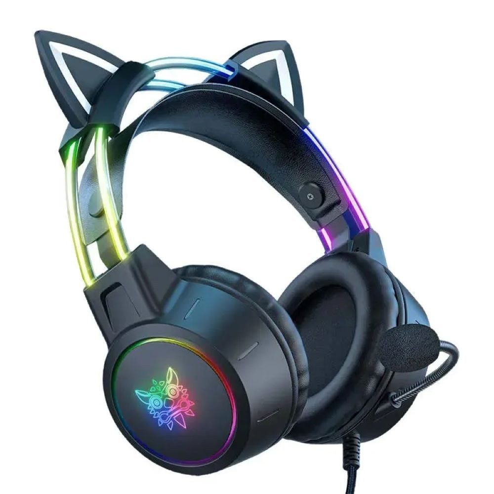 ONIKUMA Gaming Kopfhörer ONIKUMA X15 PRO Gaming Headset Cat (Schwarz) Over-Ear Gaming-Headset