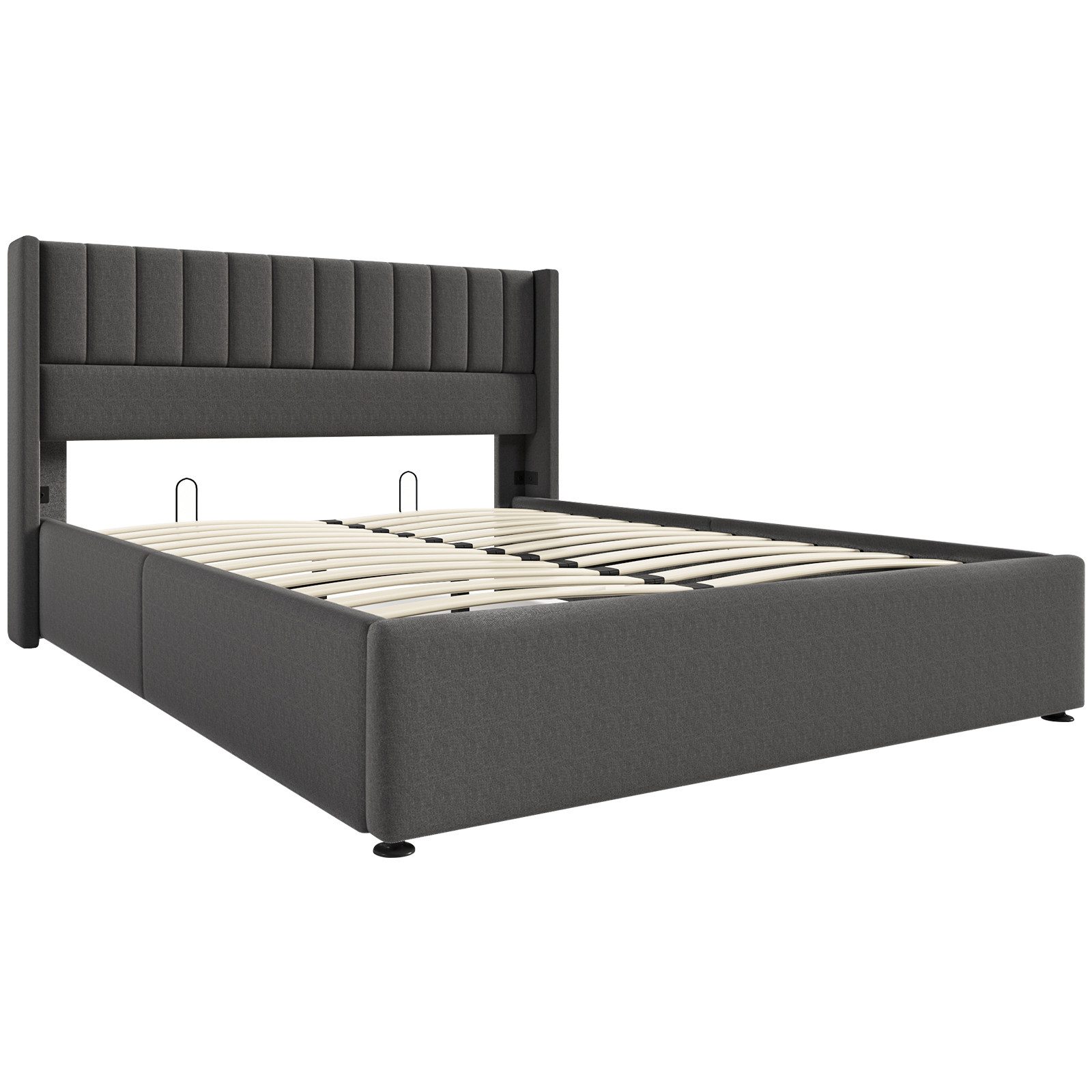 Yorbay Polsterbett Hydraulisches Polster-Doppelbett Stauraumbett mit Staura günstig online kaufen