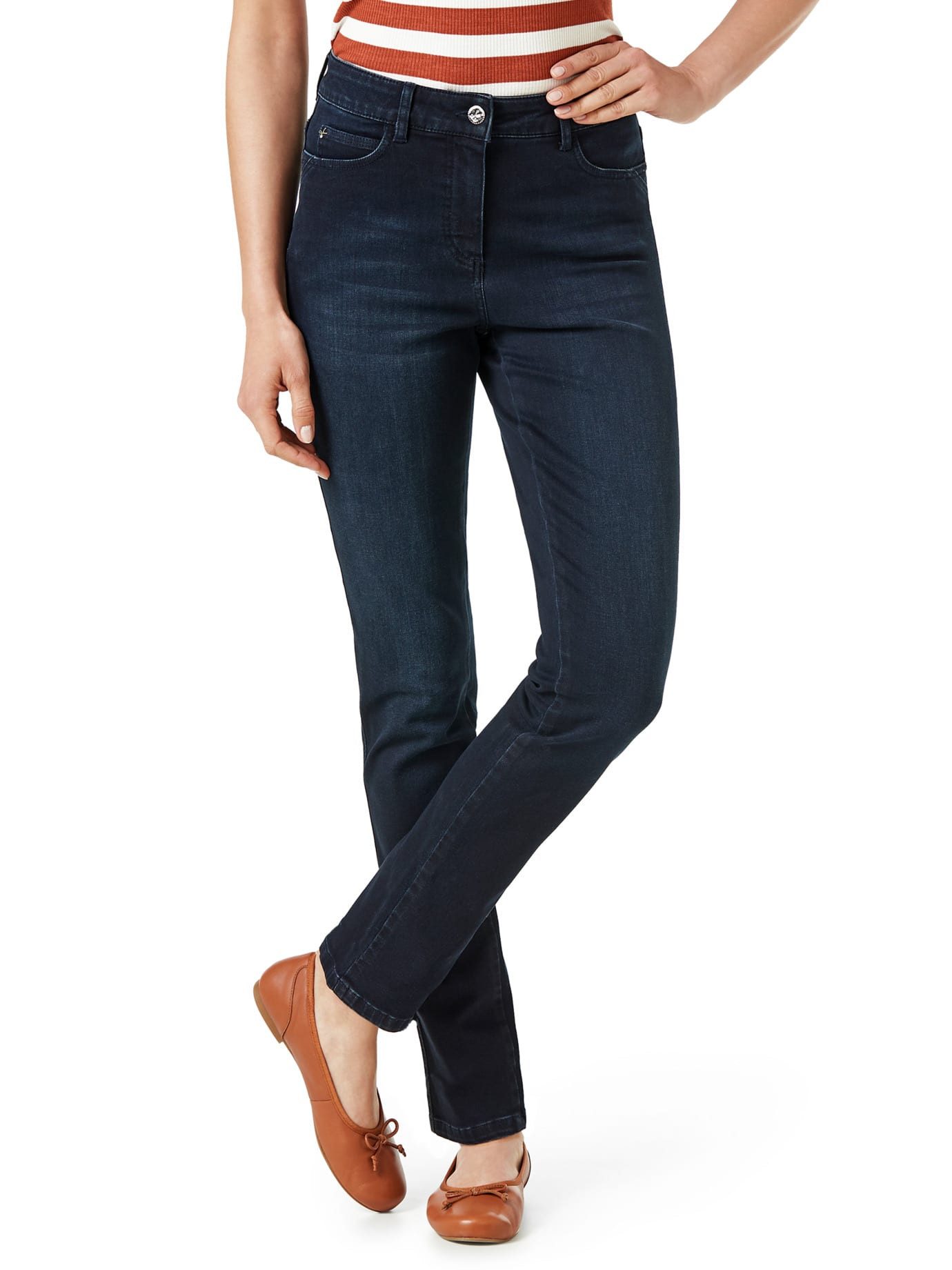 Walbusch Regular-fit-Jeans Damen Stretch-Jeans High Waist Five-Pocket Regular Fit, atmungsaktiv – Bild 5 von 5