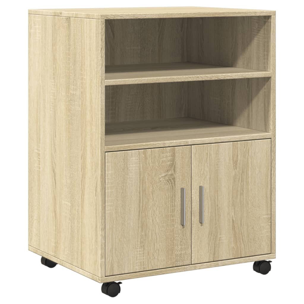 vidaXL Aktenschrank Rollschrank Sonoma-Eiche 60x48x81 cm Holzwerkstoff (1-S günstig online kaufen