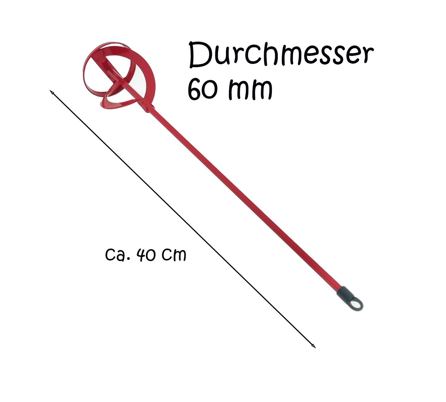 varivendo Rührquirl 3er Rührmixer Set 60/80/100 mm Schwarz, L: 0 cm, (Stück, 3-St., Rührmixer) Rührmixer Rührer Set Heimwerker Zubehör Malerbedarf