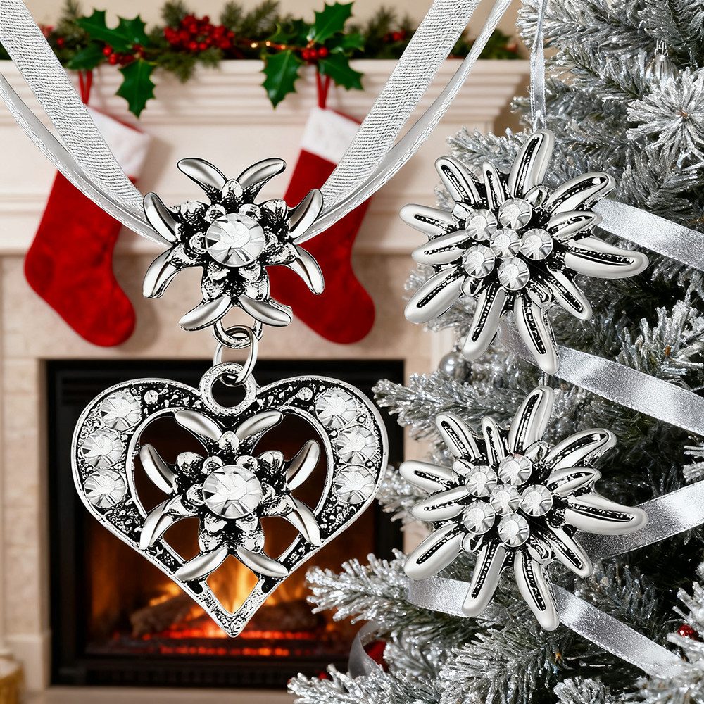CLTYQ Schmuckset Schmuckset für Damen,Kette und Ohrringe Set,Kostümzubehör, Geschenk für Damen,ideal zu Weihnachten & Valentinstag – Bild 5 von 5