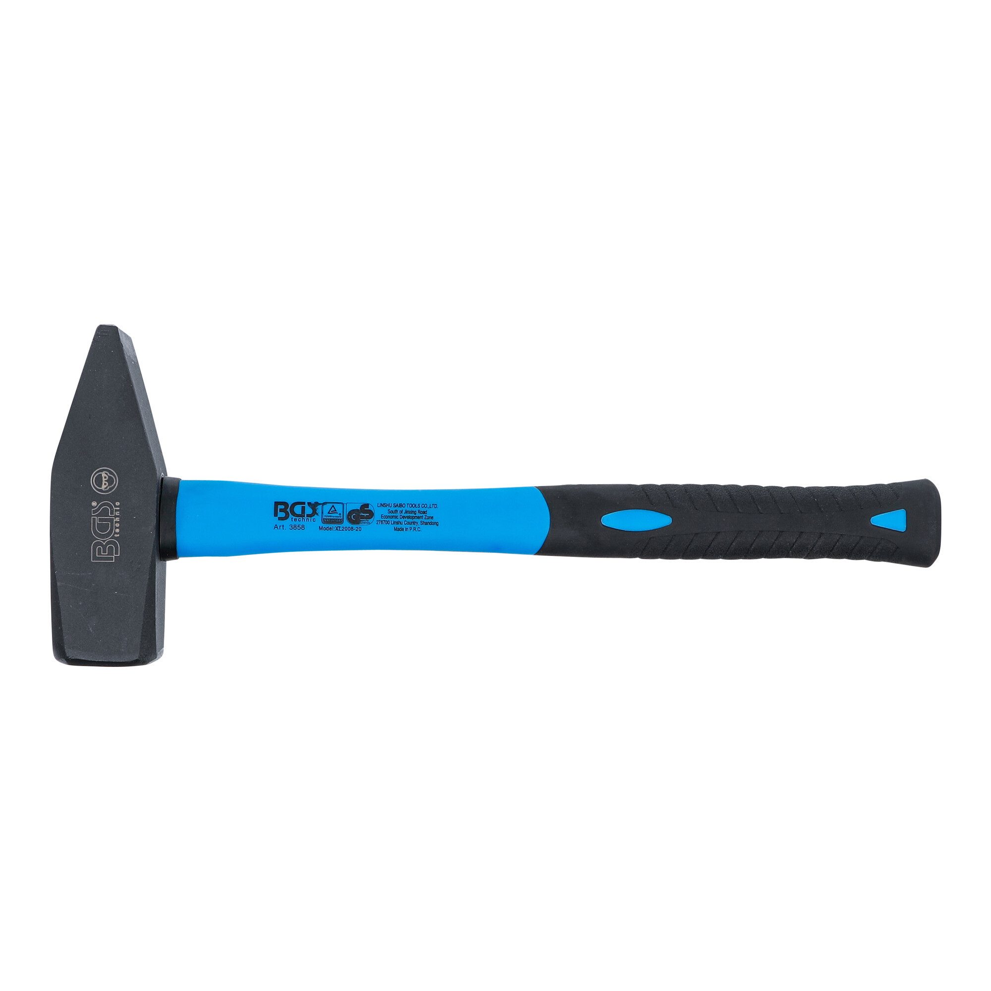 BGS technic Hammer BGS Schlosserhammer 3858, Fiberglasstiel, DIN 1041, 2000 g