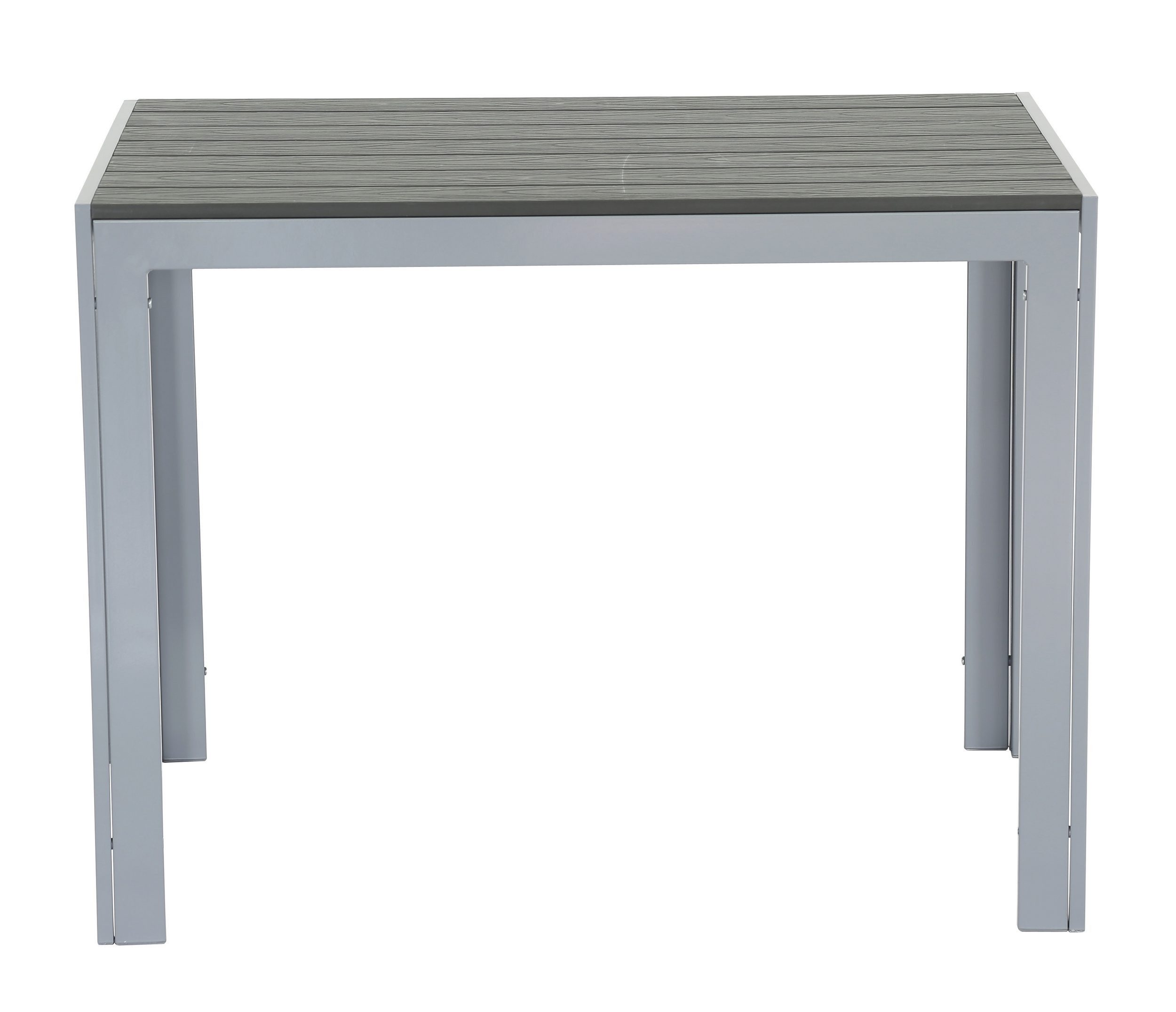 Gardissimo Gartentisch Soul rechteckig silber, 120 x 70 cm (Spar-Set, 1-St., 1 Esstisch), Holz-Look / Aluminium / wetterfest / pflegeleicht