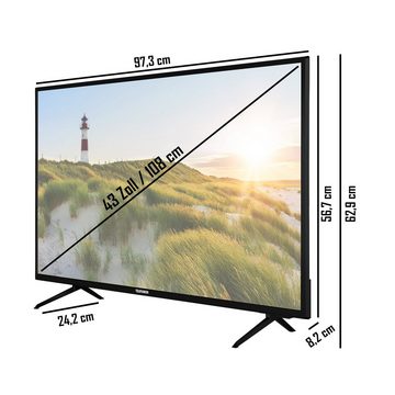 Telefunken XF43K550 LCD-LED Fernseher (108 cm/43 Zoll, Full HD, Smart TV, Triple-Tuner, HDR, 6 Monate HD+ gratis)