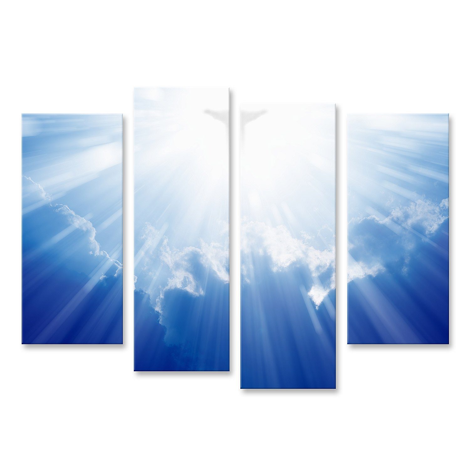 islandburner Leinwandbild Bild auf Leinwand Helles Licht Von Jesus Christus In Den Blauen Himmel
