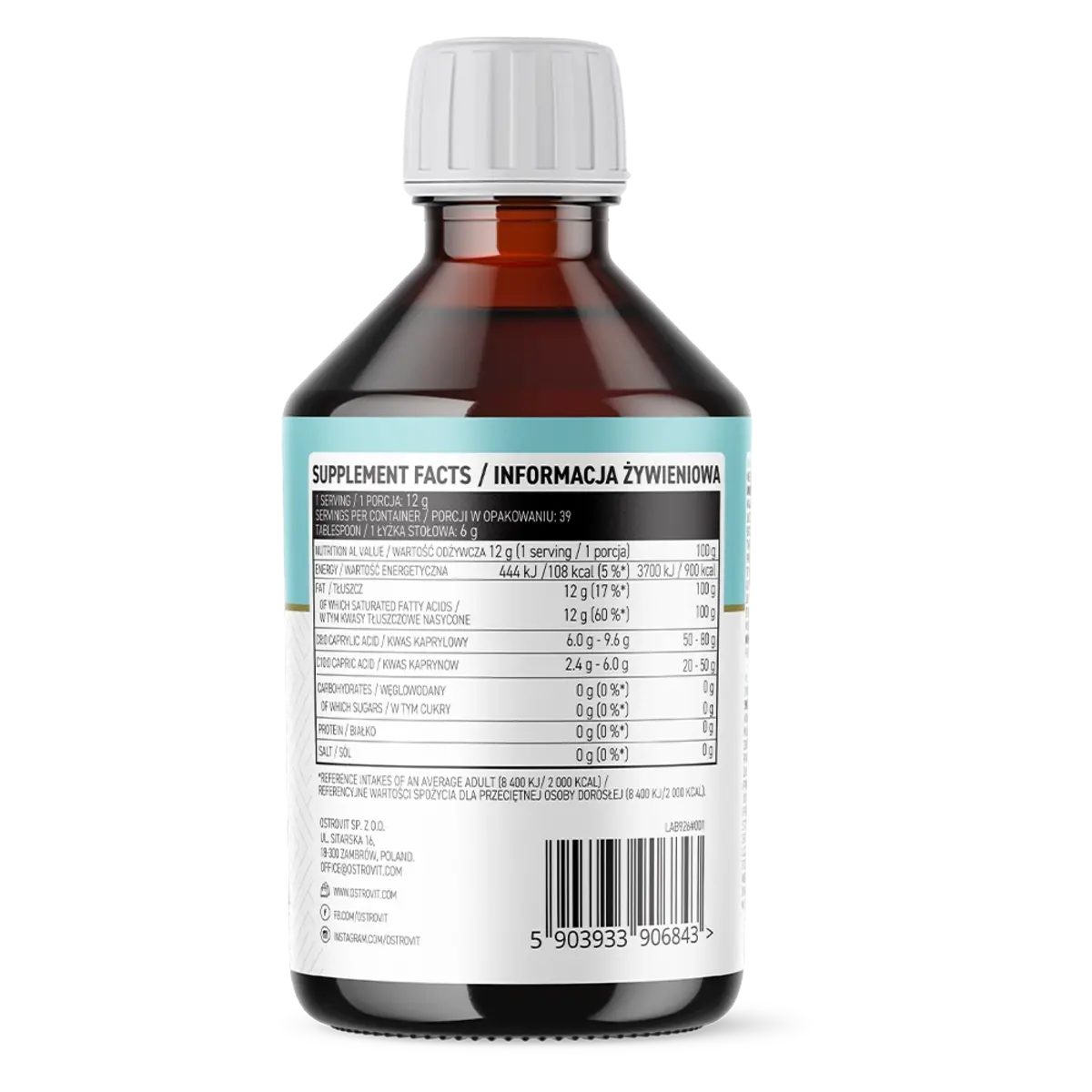 OstroVit Ostrovit MCT COCONUT Oil 500ml Öl, 500.0 ml