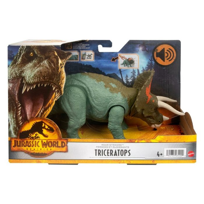 Mattel® Spielfigur Jurassic World Roar Strikers Triceratops Dino