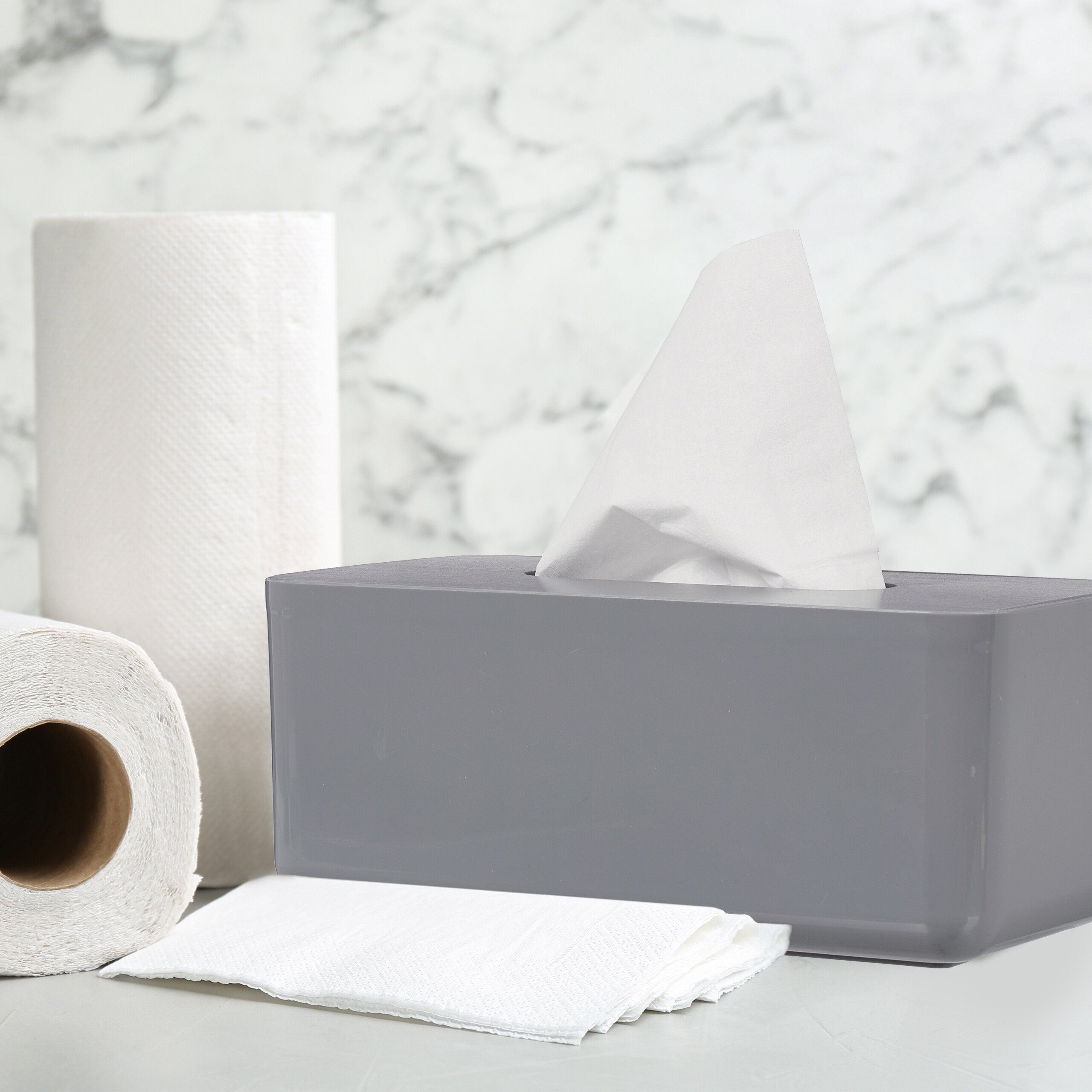 relaxdays Papiertuchbox Tücherbox mit Bambusdeckel