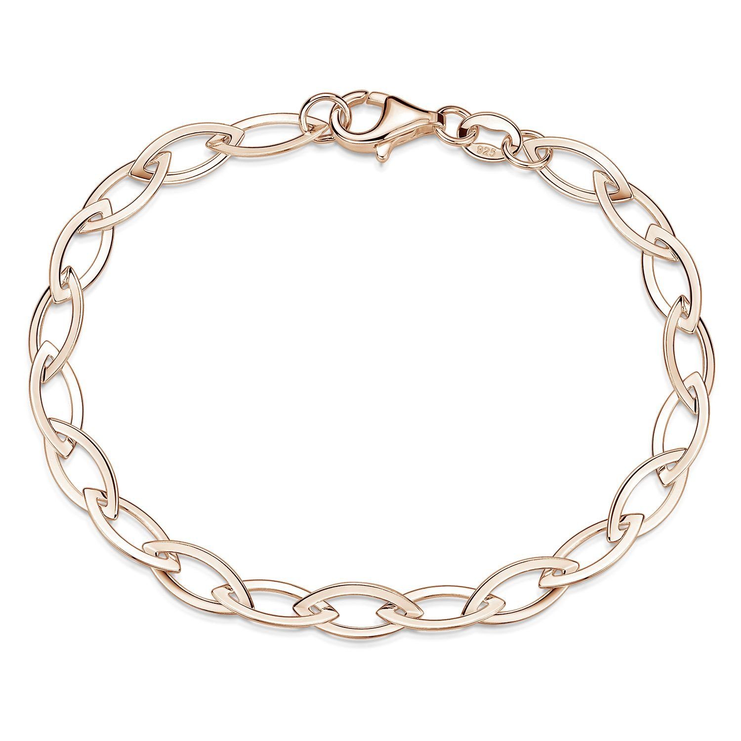 Materia Armkette Damen Rosegold Spitzankerkette SA-130, Sterlingsilber, ros günstig online kaufen