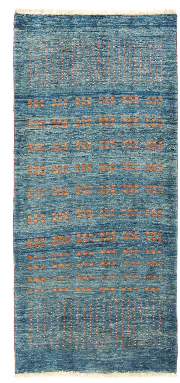mm, Loribaft 18 morgenland, handgeknüpft Wollteppich Teppich rechteckig, handgeknüpft blau, Höhe:
