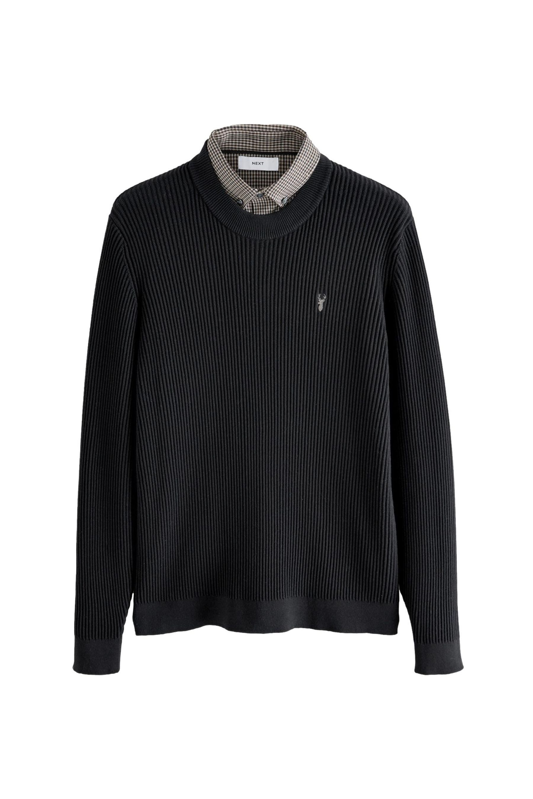 Next 2-in-1-Pullover Regular Fit Pullover mit eingenähtem Kragen (1-tlg) günstig online kaufen