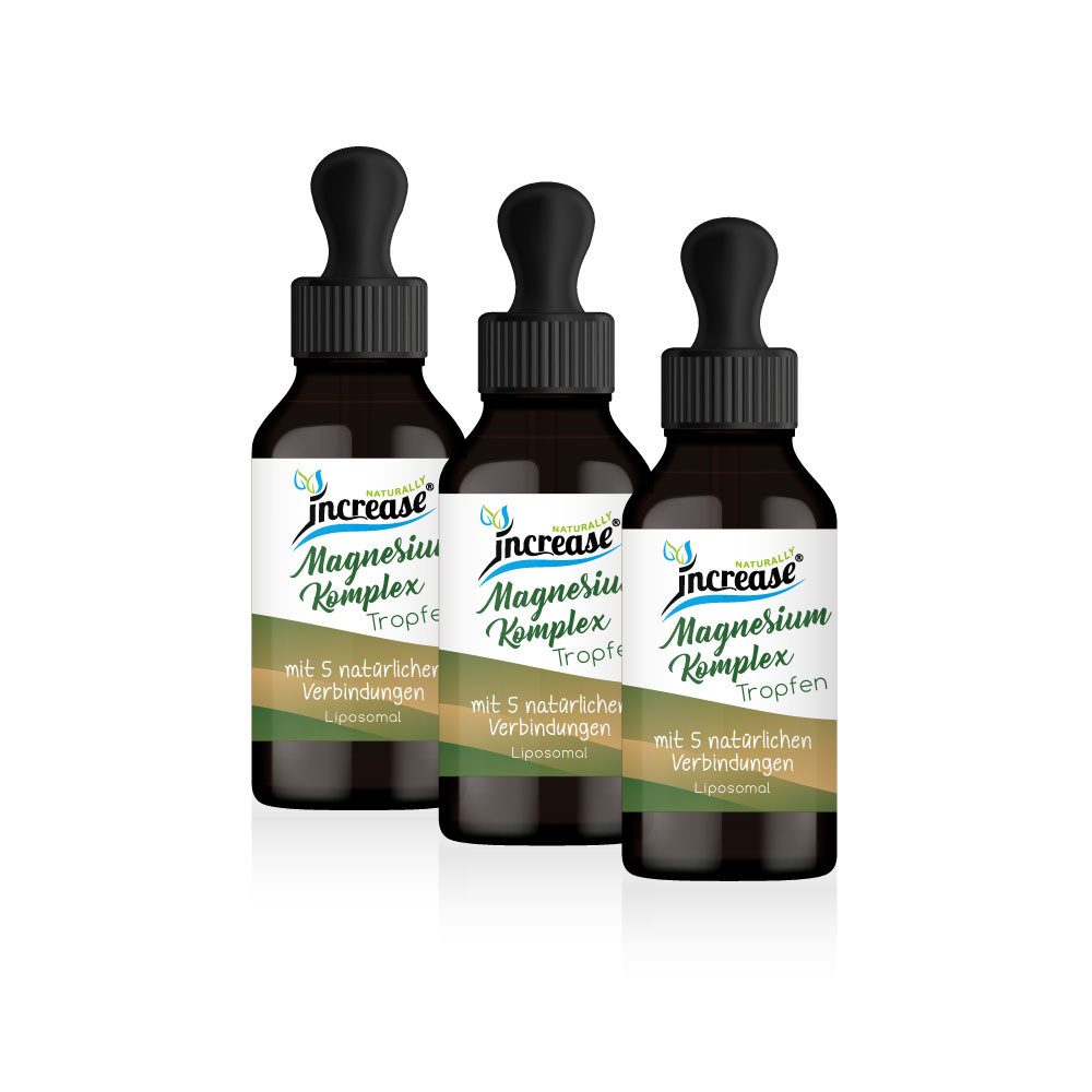 increase NATURALLY Nimm 3, zahl 2 Liposomaler Magnesium Komplex 3000mg pro Tag Tropfen, 180 ml