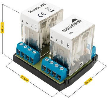 SCHELLENBERG Relais-Modul, zentrale Gruppensteuerung von bis zu 4 Rohrmotoren