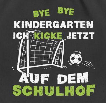 Shirtracer Turnbeutel Bye Bye Kindergarten - Kicke Schulhof, Schulanfang & Einschulung Geschenk Turnbeutel