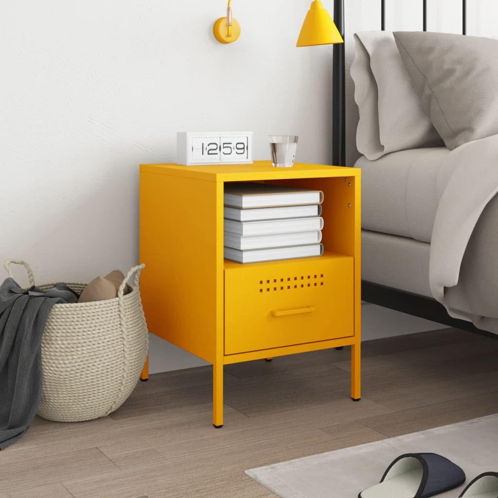 vidaXL Nachttisch Nachttisch Senfgelb 36x39x50,5 cm günstig online kaufen