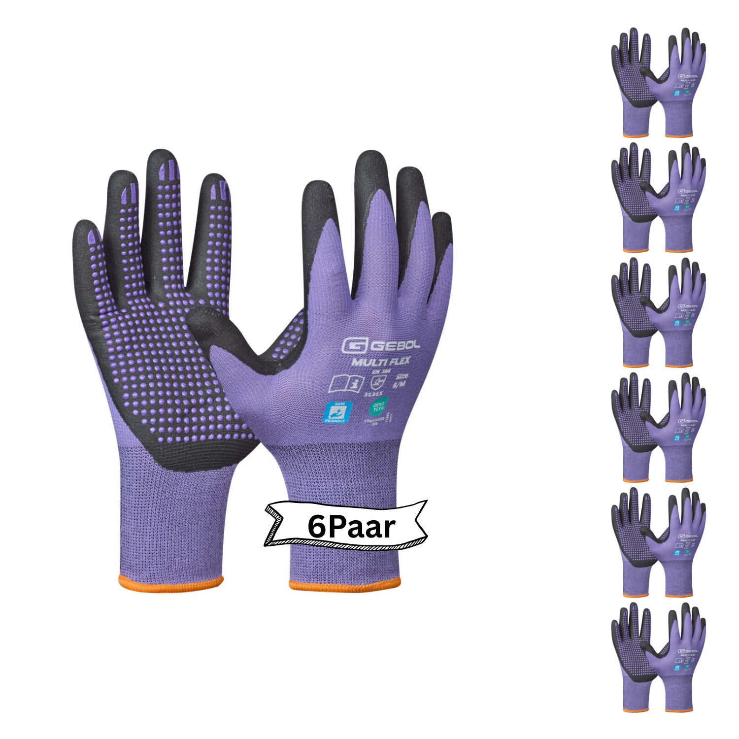 Gebol Arbeitshandschuhe Multi Flex Lady 6 Paar