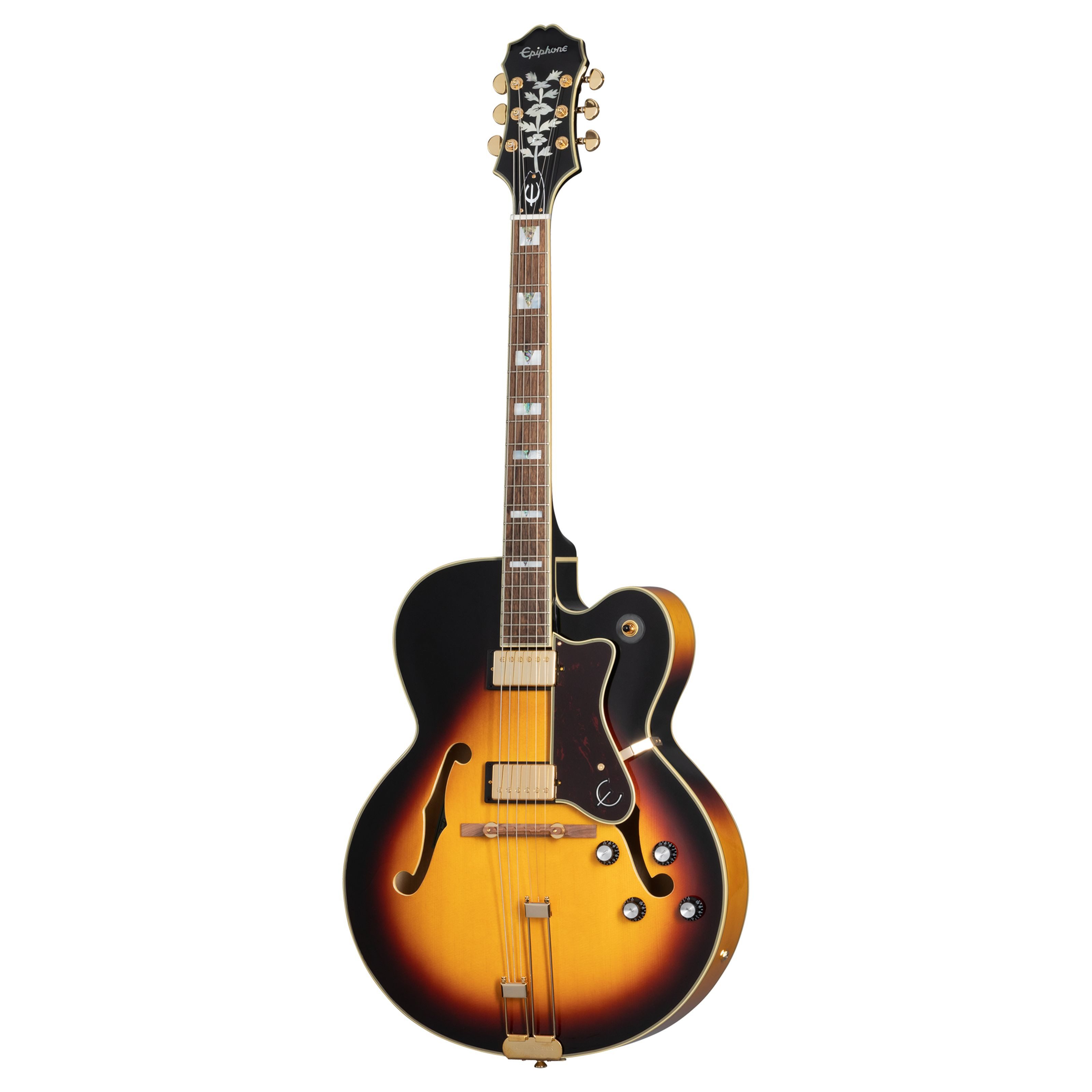 Epiphone Halbakustik-Gitarre, Halb-Akustik Gitarren, Hollow-Body Modelle, Broadway Vintage Sunburst - Halbakustik Gitarre