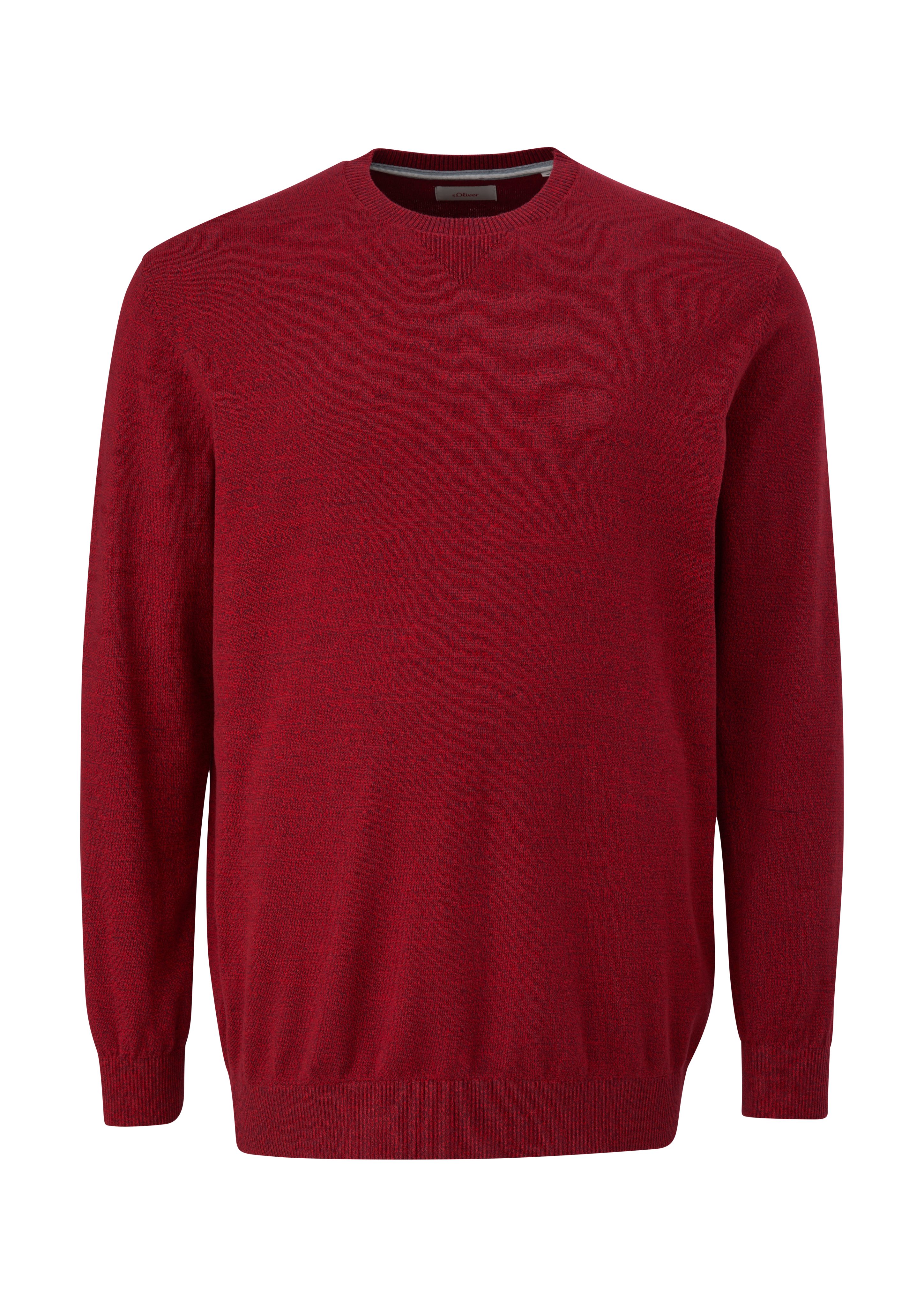 Effektgarn Logo Strickpullover aus bordeaux s.Oliver Strickpullover