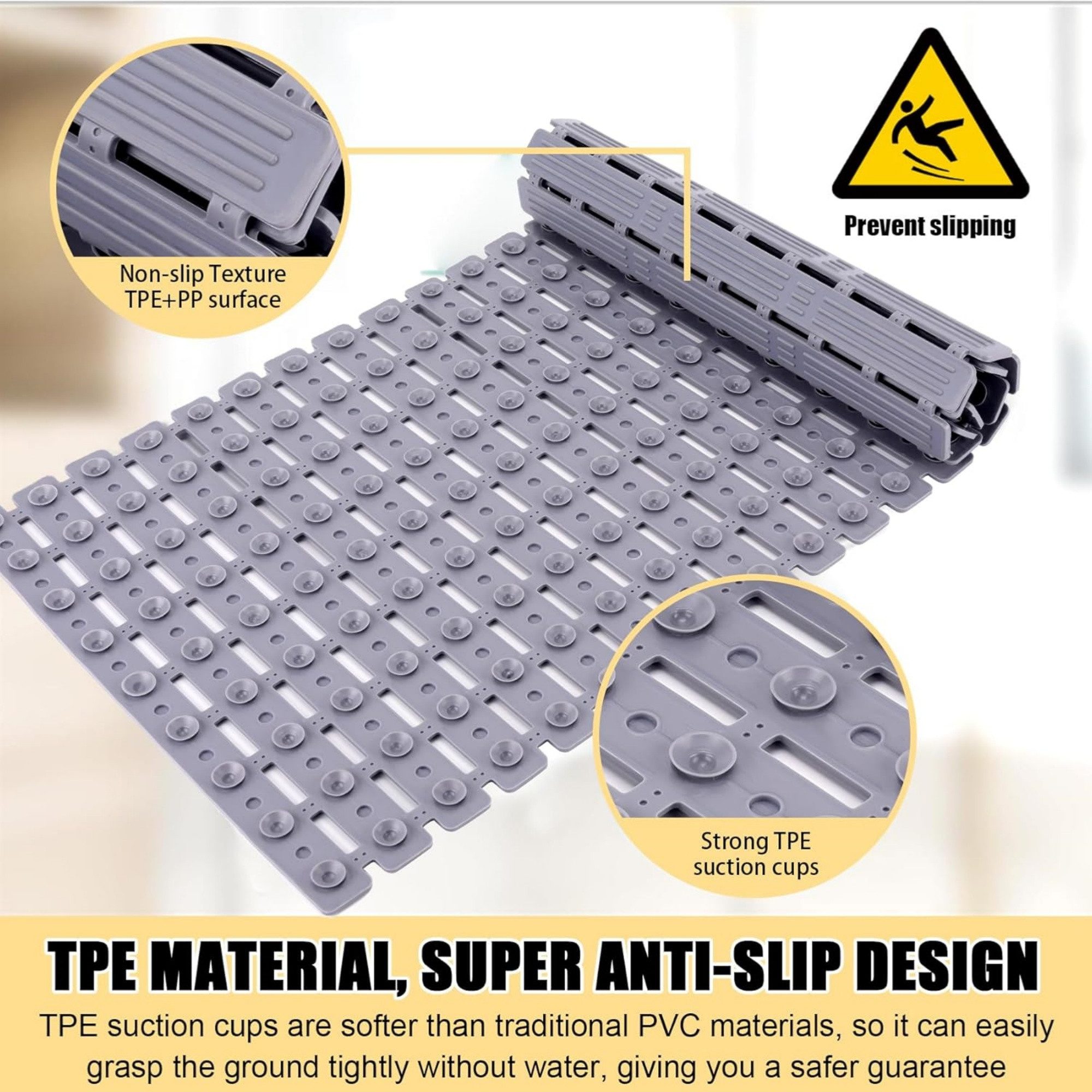 ibettertec Badematte Badewannenmatte rutschfest 90x40cm- mit günstig online kaufen