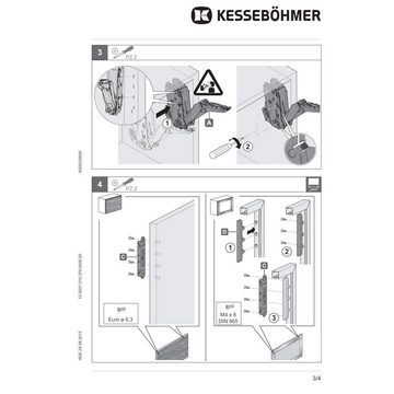 SO-TECH® Möbelbeschlag Klappenbeschlag Kesseböhmer FREEflap mini