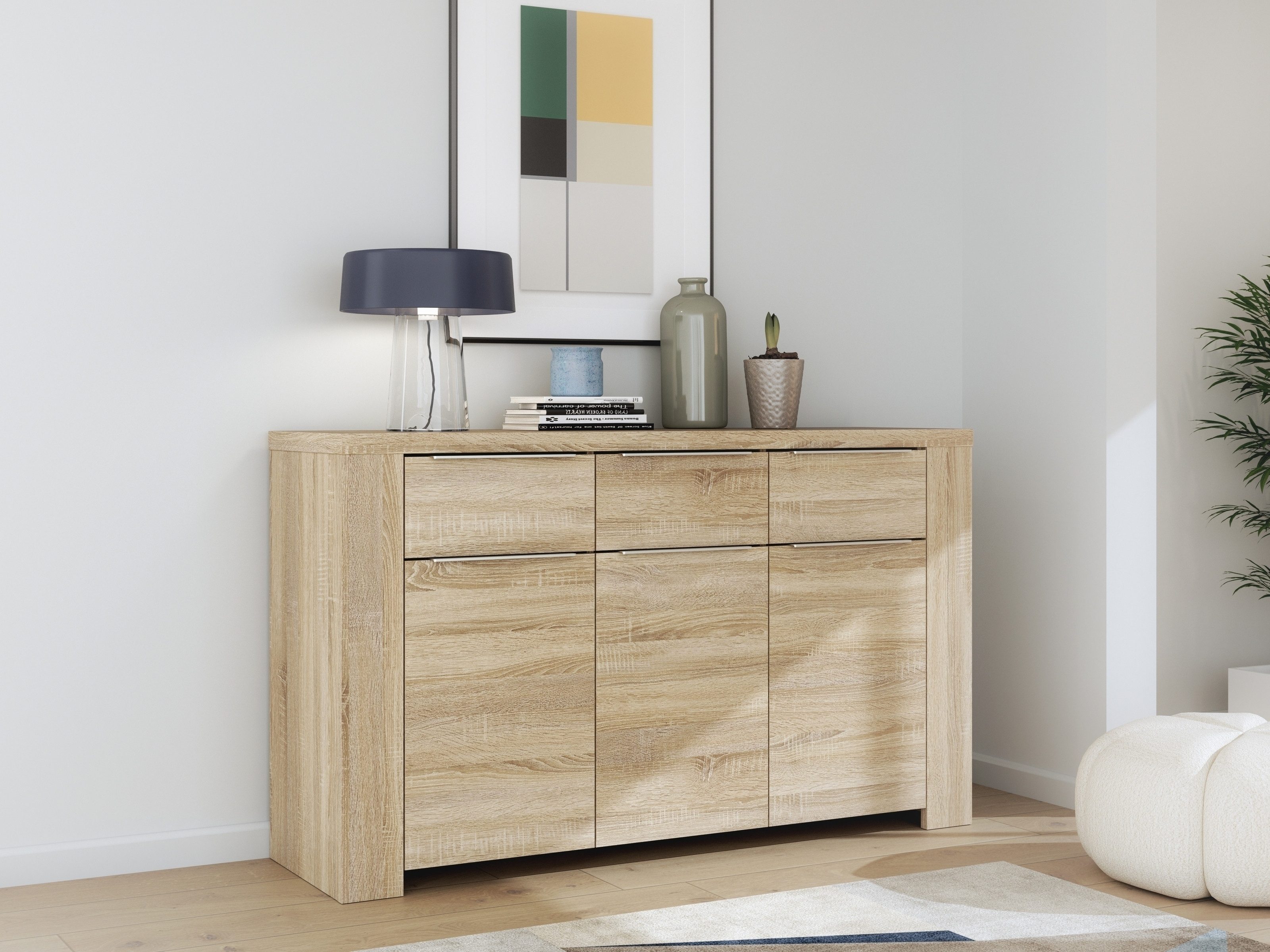 FORTE Kommode in beige - 143,8x86,6x41,3cm (BxHxT)