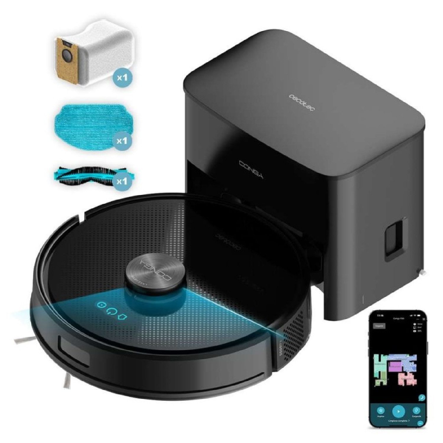 Cecotec Nass-Trocken-Saugroboter Conga Y50 X-Treme
