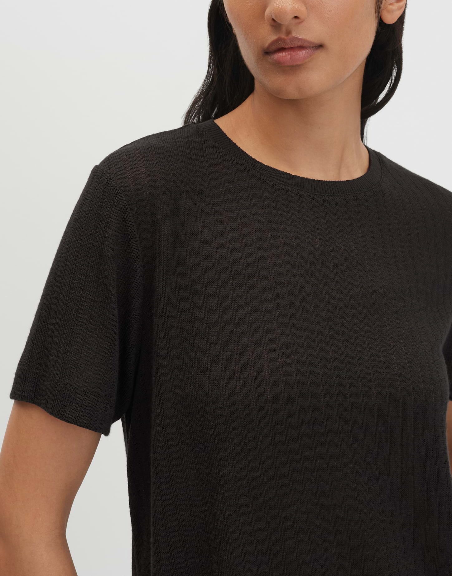 someday Kurzarmshirt Kadina aus Jersey mit feiner Rippstruktur Weich fließend mit angenehmem Tragegefühl – Bild 4 von 5