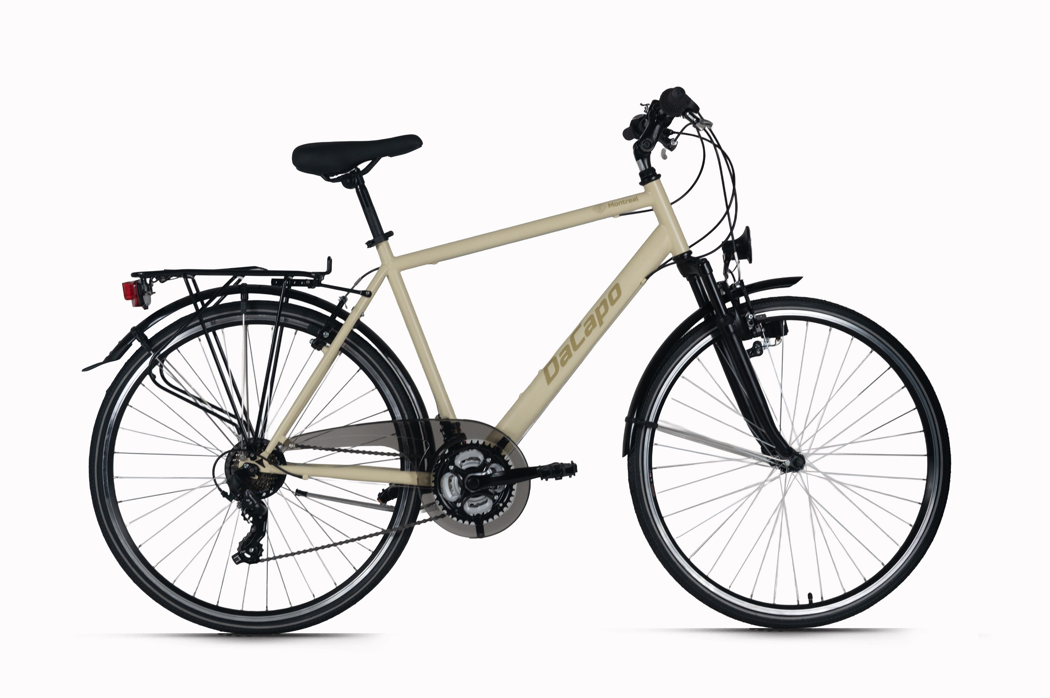 Dacapo Trekkingrad DaCapo Trekkingrad Herren 28'' Montreal beige 21 Gänge, 21 Gang Shimano Tourney Schaltwerk, Kettenschaltung, (53)