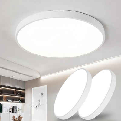 style home Deckenleuchten [2 Stücke] LED Deckenlampe, 24W, LED fest integriert, Warmweiß, moderne Leuchte für Diele Flur Küche 30*30*4cm, (Weiß)