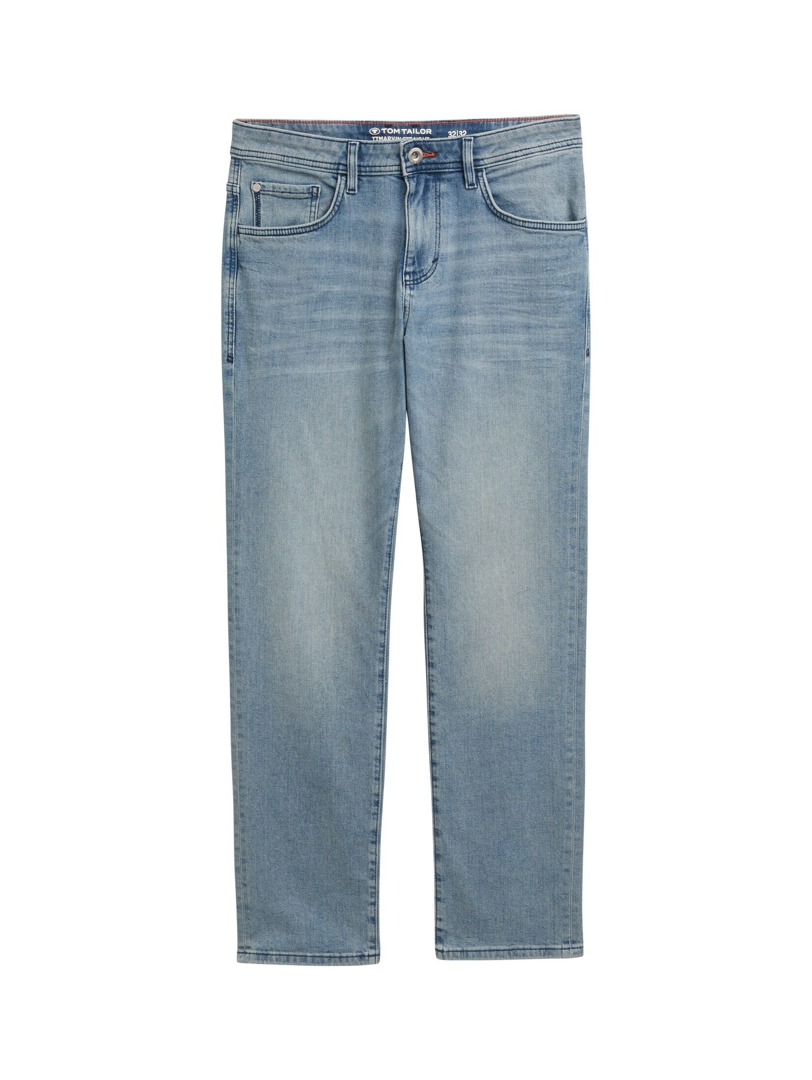 TOM TAILOR Straight-Jeans Jeanshosen TTMARVIN STRAIGHT Jeans mit Stretch