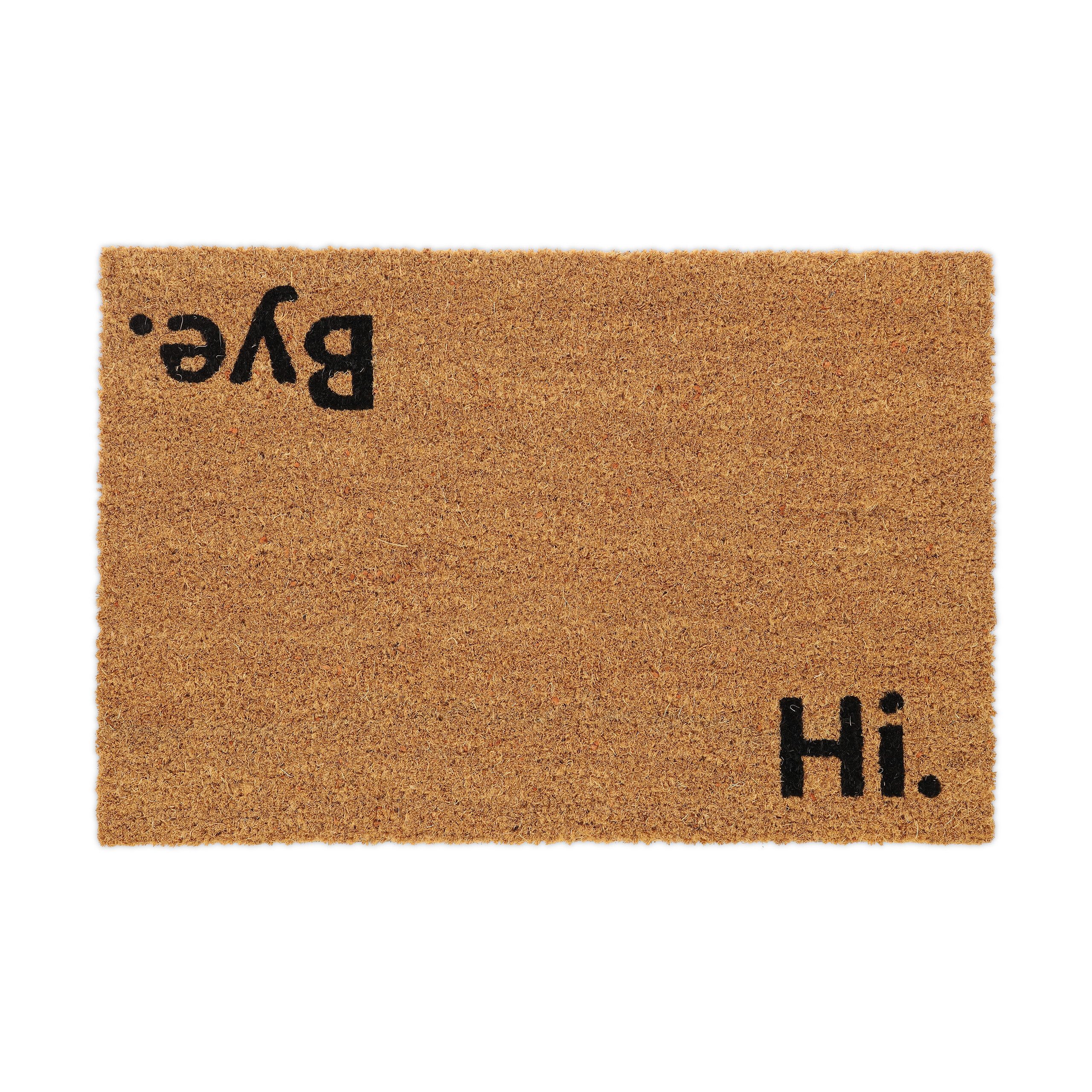 relaxdays Fußmatte Kokos Fußmatte "Hi. Bye.", günstig online kaufen