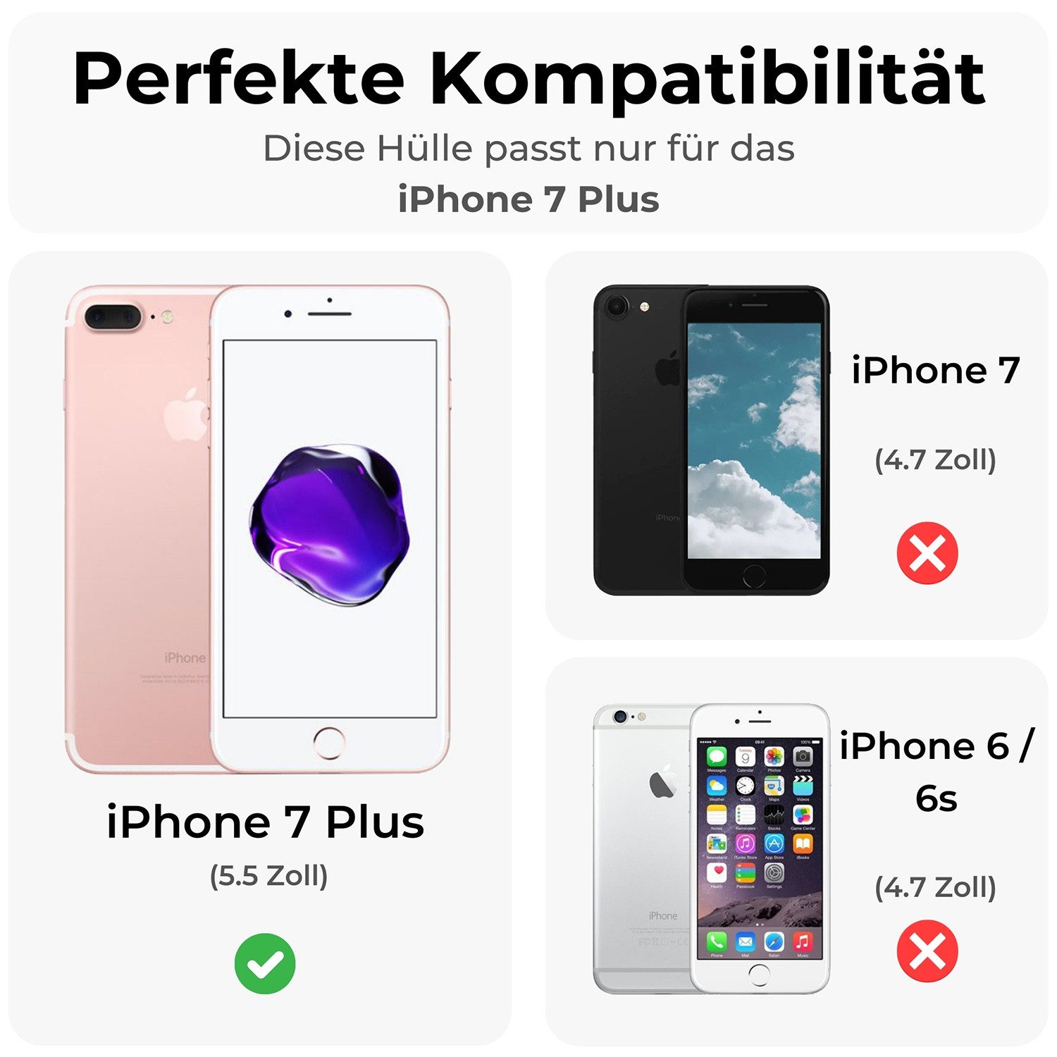 betterfon Handyhülle für Apple iPhone Robuste Outdoor Schutzhülle Panzer Case, Stoßfeste Dual-Layer Hülle mit Kickstand kratzfest und formstabil