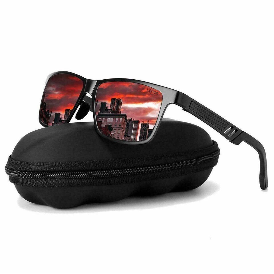 Lamon Sonnenbrille Polarisierte Sonnenbrille Unisex UV400 Polarisierte Sonnenbrille Q2-15 rot