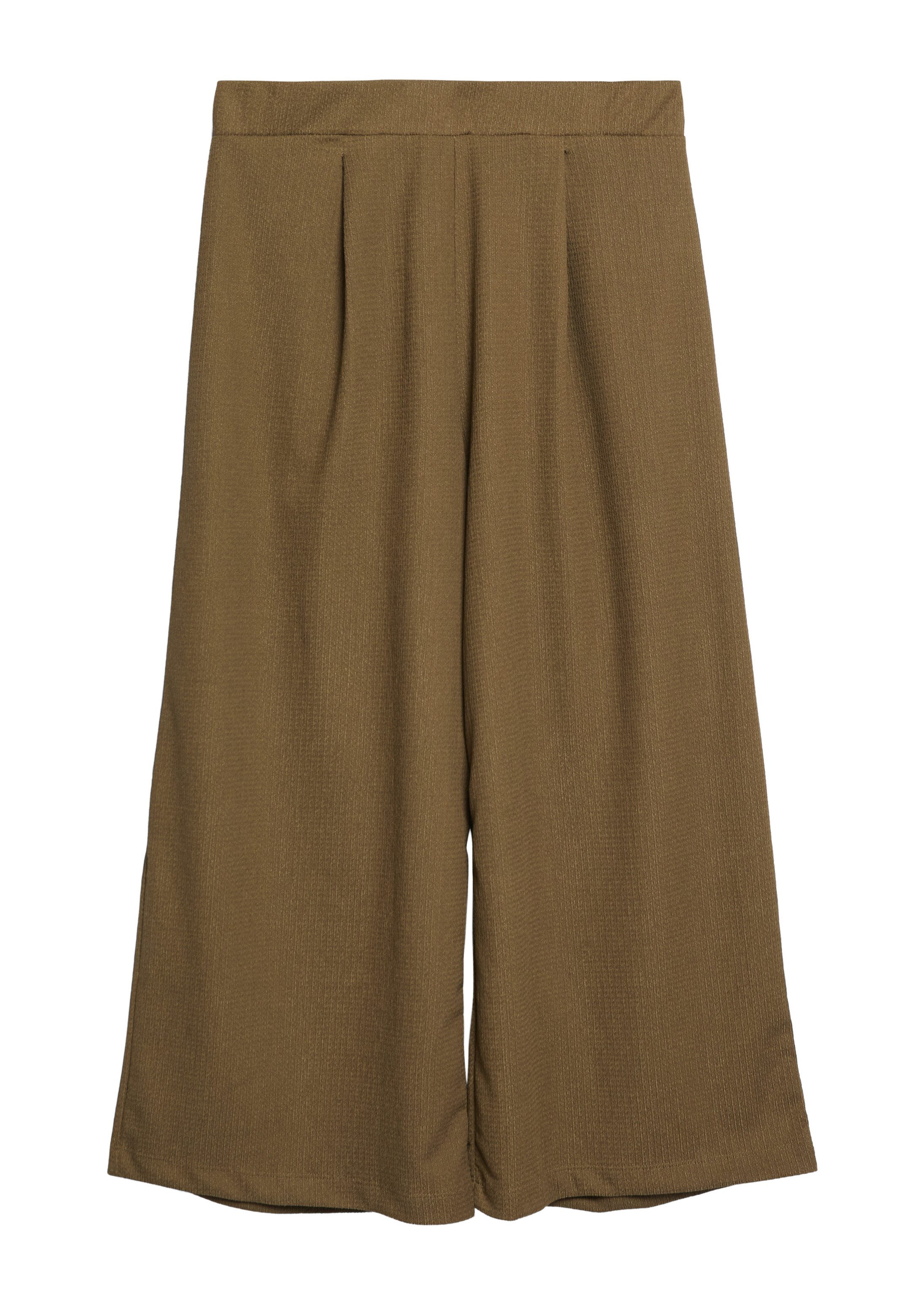s.Oliver Culotte Hose Strukturierte Culotte mit Falten und Elastikbund