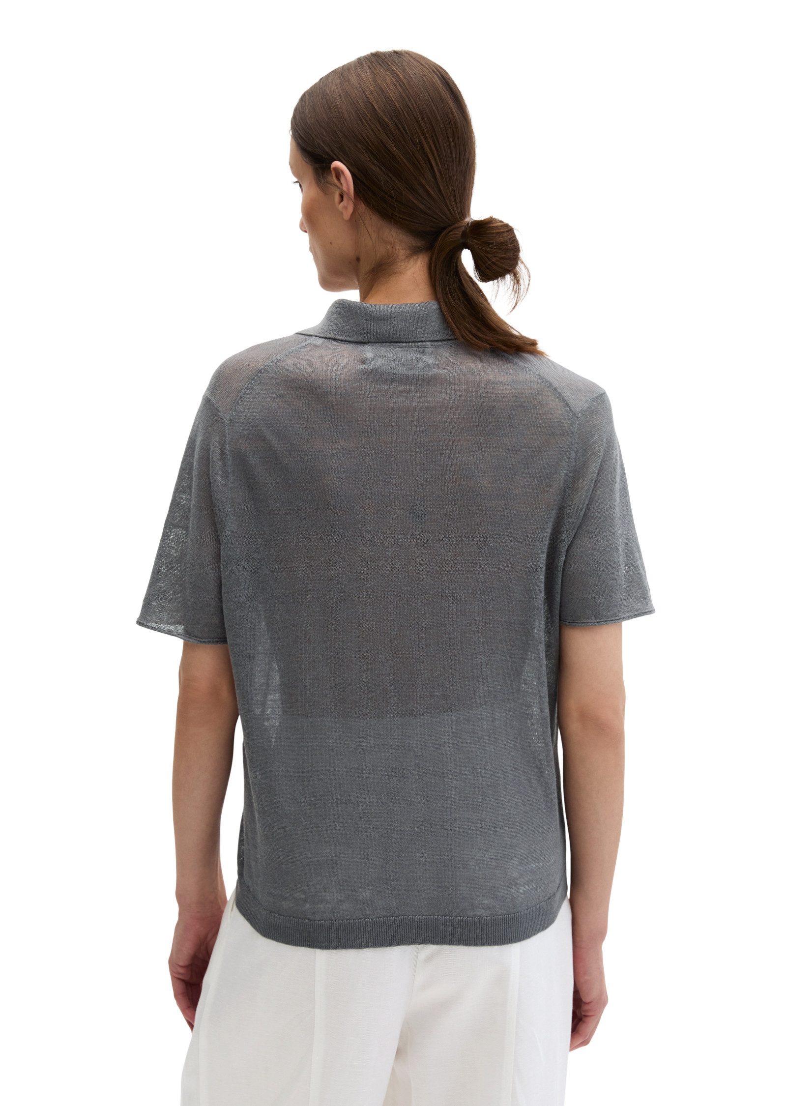 Marc O'Polo Polokragenpullover aus reinem Leinen – Bild 3 von 5