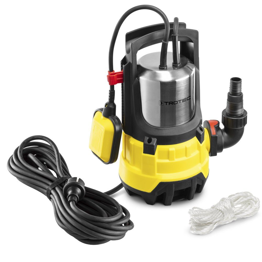TROTEC Schmutzwasser-Tauchpumpe TWP 11000 ES, 1.100 W Leistung, 20.000 l/h Förderleistung, 9 m Förderhöhe