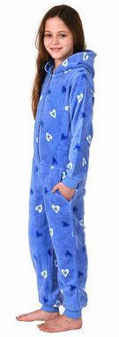 Normann Pyjama »Mädchen Jumpsuit Overall Schlafanzug Pyjama langarm in toller Herz Optik - 202 467 97 954«