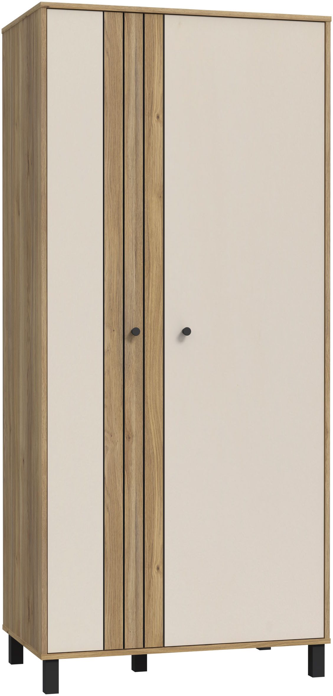 FORTE Highboard Killarney, Schrank, Stauraum, Soft Close, Kleiderstange