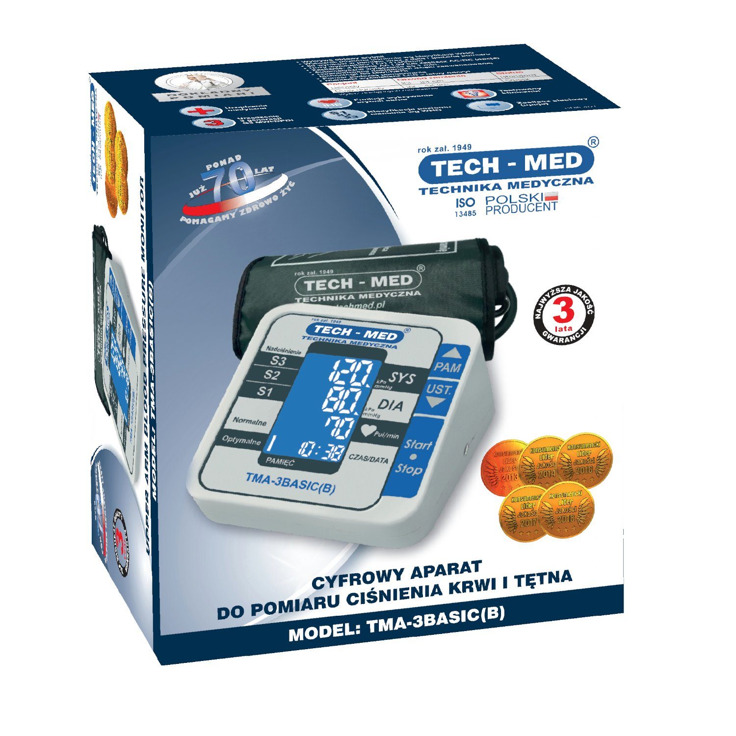 Blutdruckmessgerät TMA-3 BASIC, 1,5V, 0 - 299 mmHg