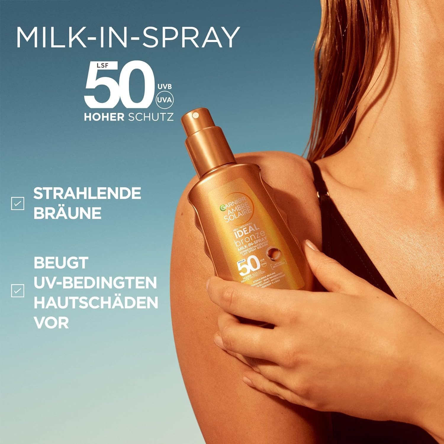 GARNIER Sonnenschutzspray Ideal Bronze Milk-in-Spray Sonnenschutzspray mit LSF 50, 1-tlg.