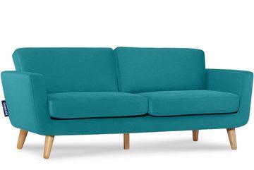 Konsimo 3-Sitzer TAGIO Sofa 3 Personen, mit Armlehnen, Scandi-Stil, Made in Europe, Gestell aus Massivholz