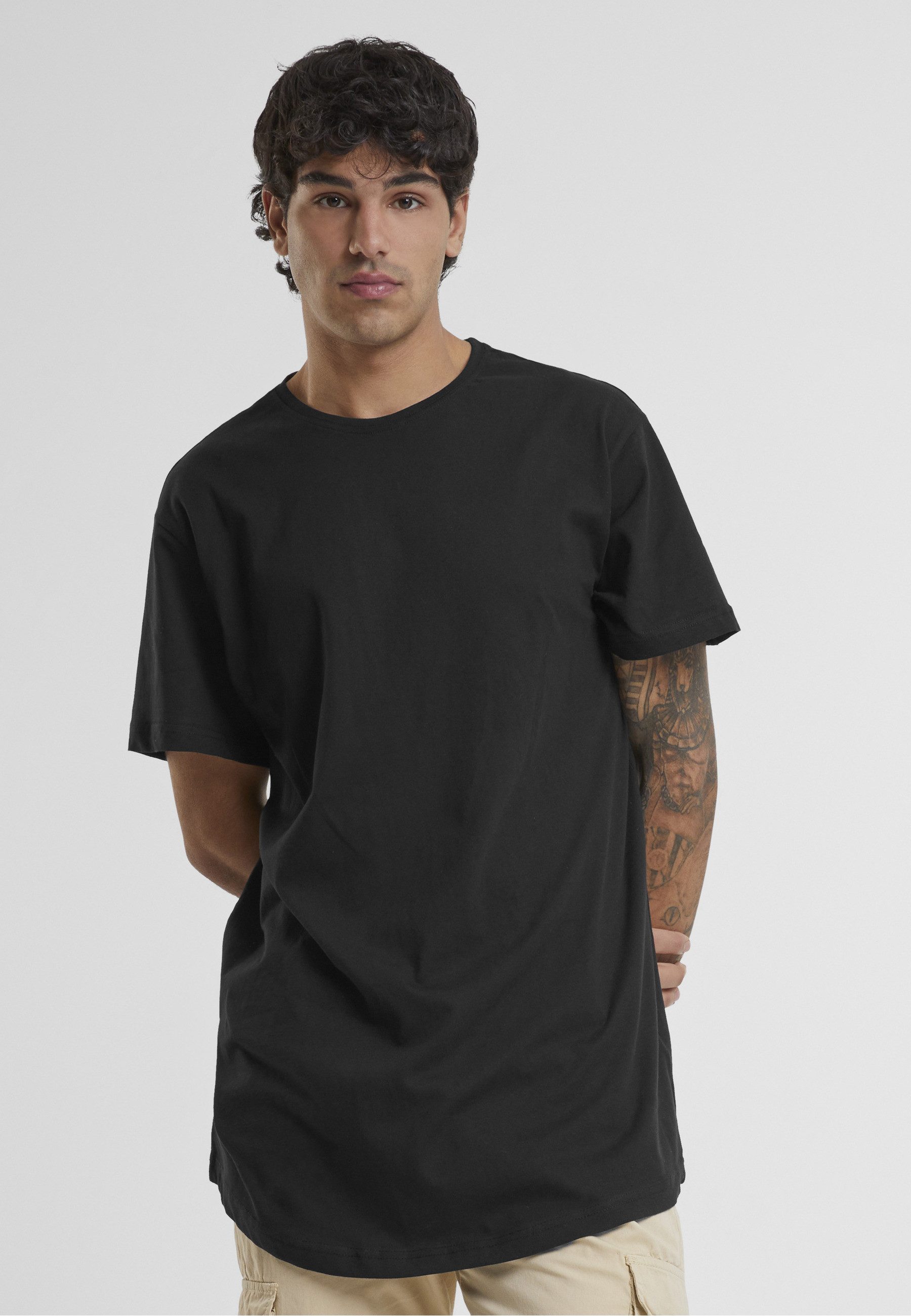 URBAN CLASSICS Kurzarmshirt Urban Classics Herren Shaped Long Tee (1-tlg) – Bild 5 von 5