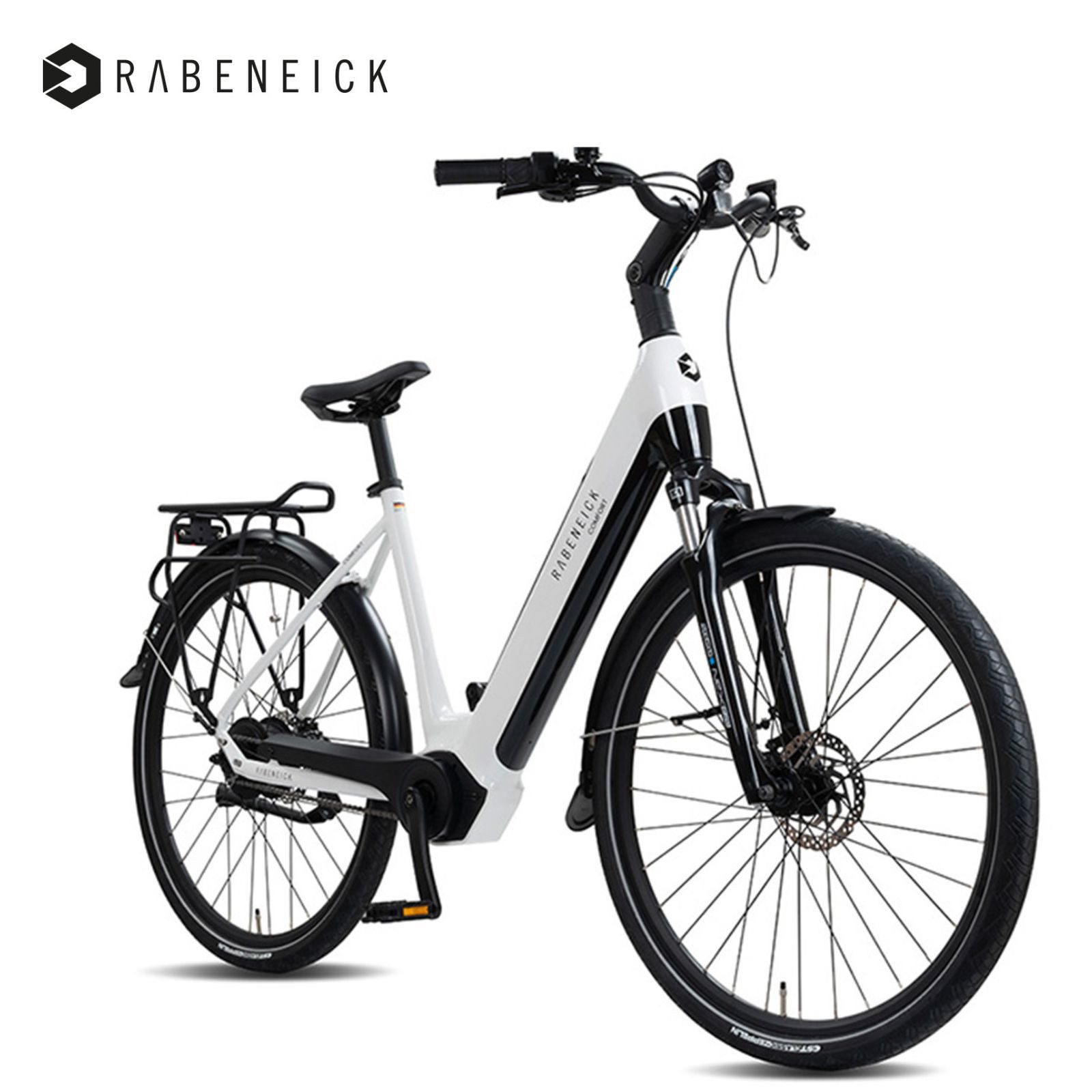 Rabeneick E-Bike Cityrad Rabeneick Comfort 28 Zoll E-Bike 70Nm Mittelmotor, stufenlos Schaltung, Enviolo HD-148 Schaltwerk, Mittelmotor, 522 Wh, Shimano Scheibenbremsen, MIK-Gepäckträger, Cityrad Damen &Herren